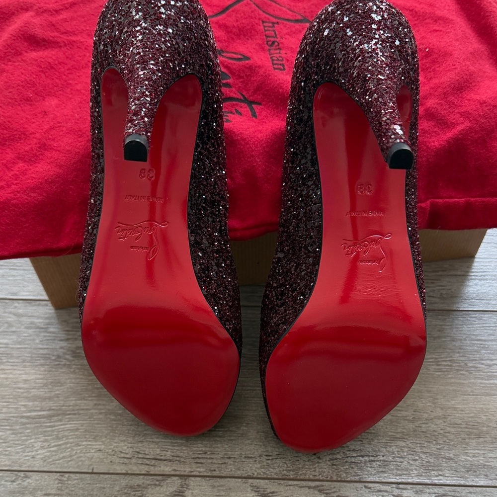 Christian Louboutin BURGUNDY HEELS - Picture 7 of 11